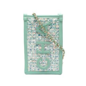 Chanel Shoulder Bag Tweed Clutch Phone Case